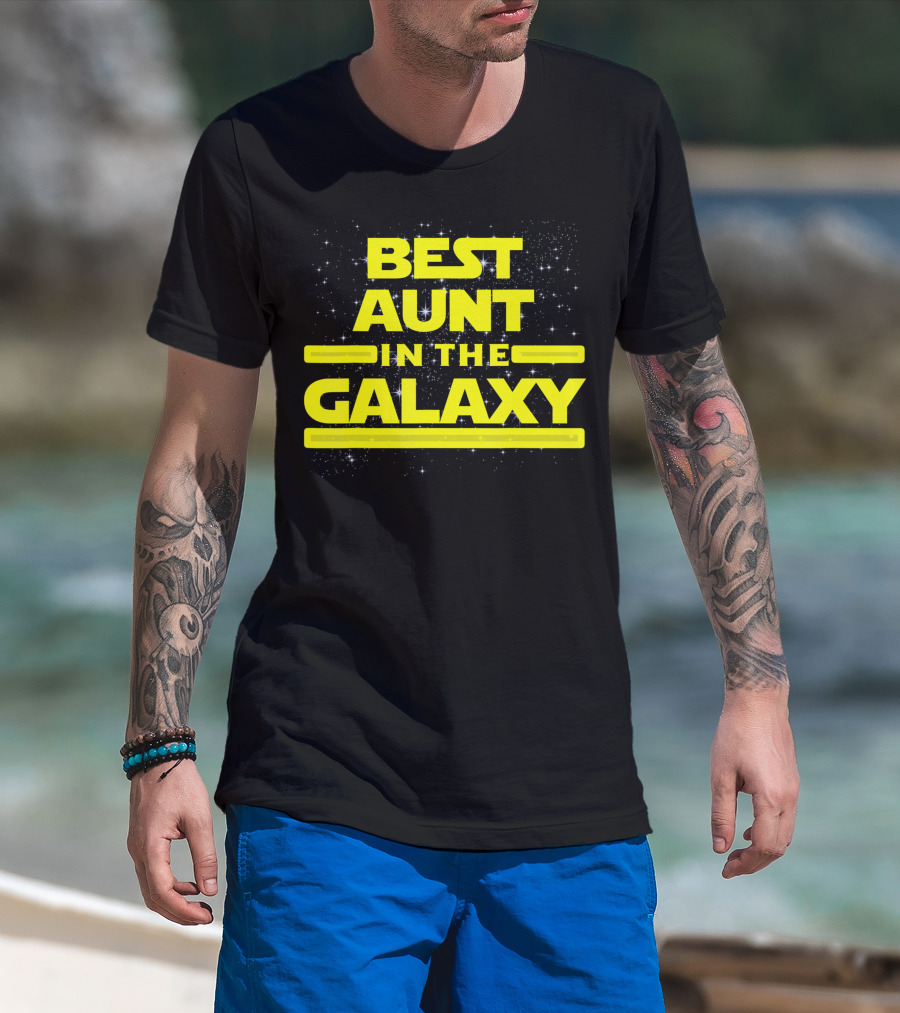 Best Aunt In The Galaxy Star Auntie T-Shirt