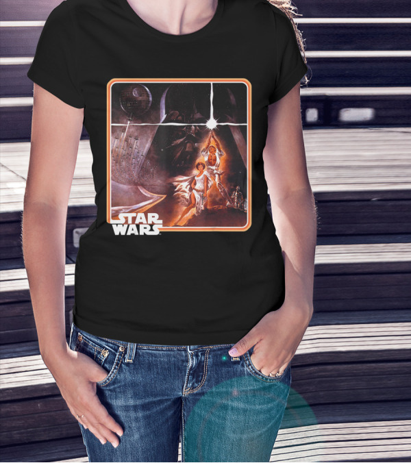 Star Wars Classic Epic A New Hope Framed Matte Finish T-Shirt