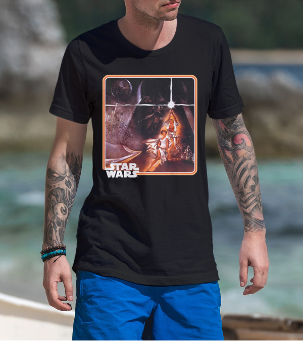 Star Wars Classic Epic A New Hope Framed Matte Finish T-Shirt