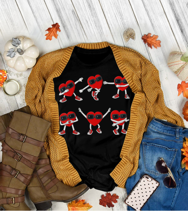Dancing Hearts Valentines Day Dance Challenge Boys T-Shirt