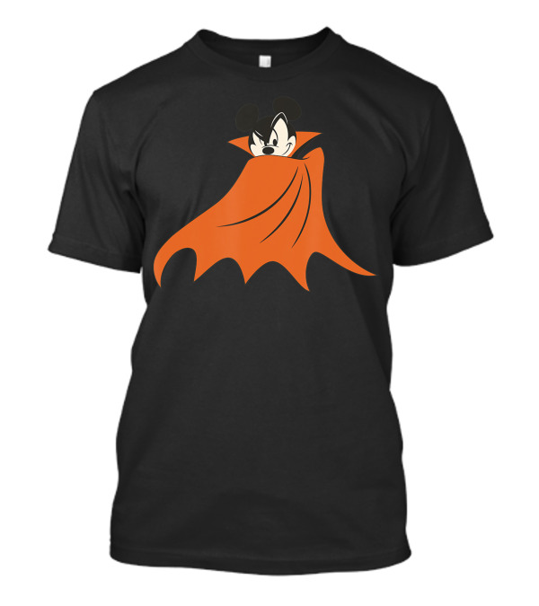 Disney Mickey Mouse Halloween Vampire Cape Smirk T-Shirt