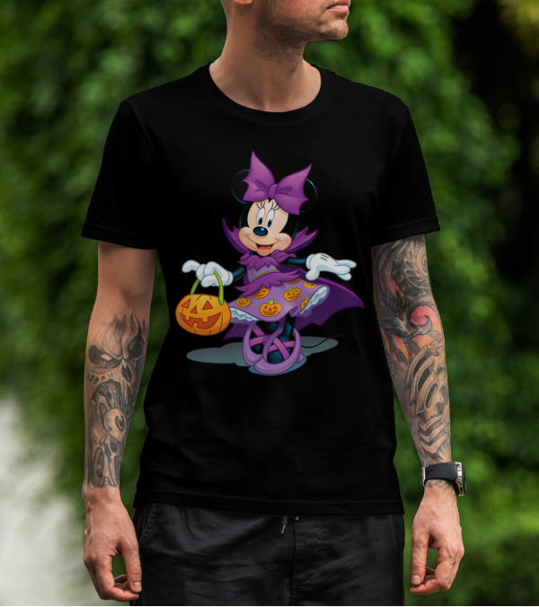 Disney Halloween Minnie Mouse Pumpkin Dress Costume T-Shirt