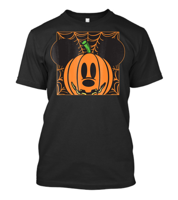 Mickey Mouse Pumpkin Halloween Spiderweb T-Shirt