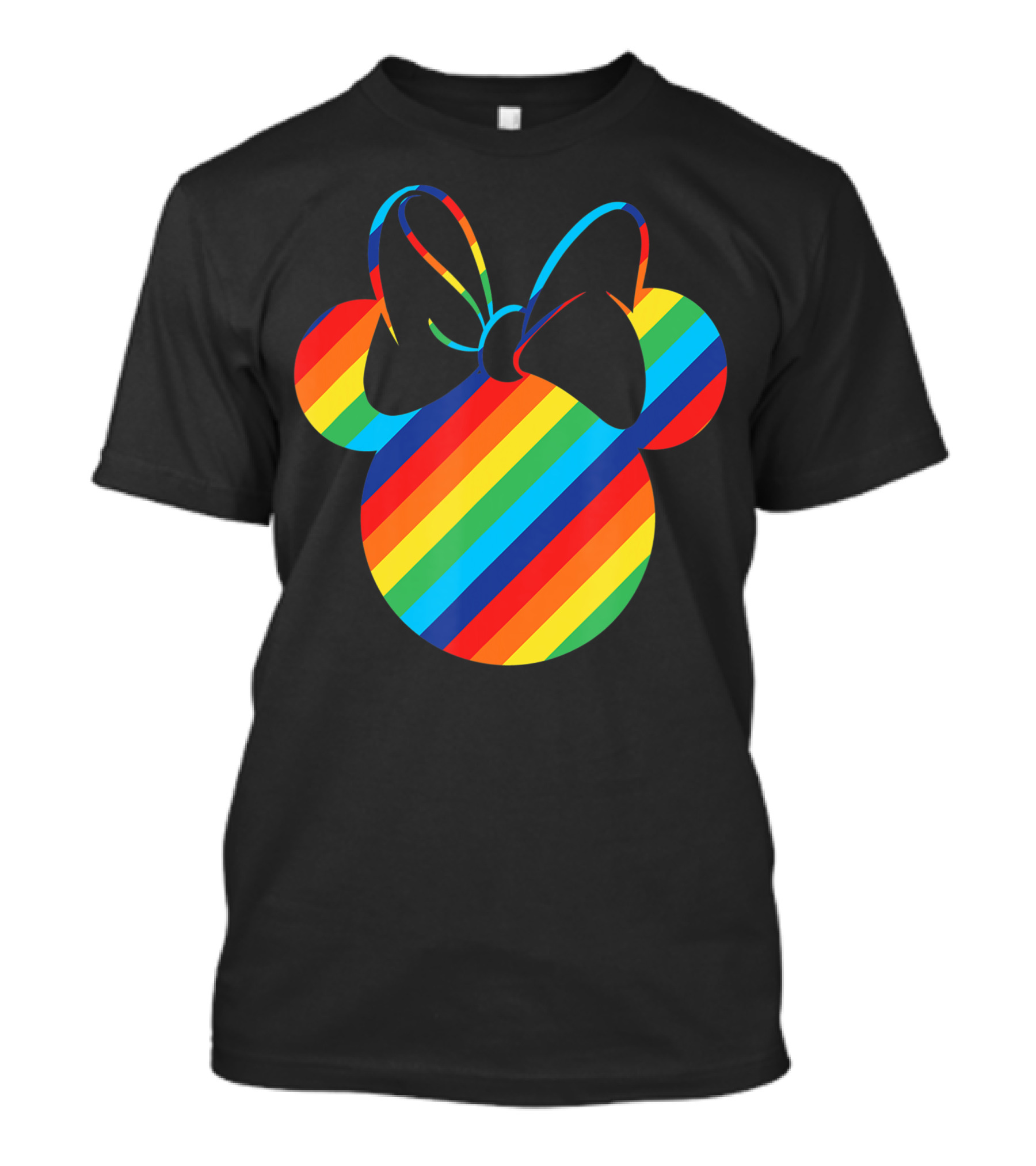 Disney Minnie Mouse Rainbow Bow Ears T-Shirt
