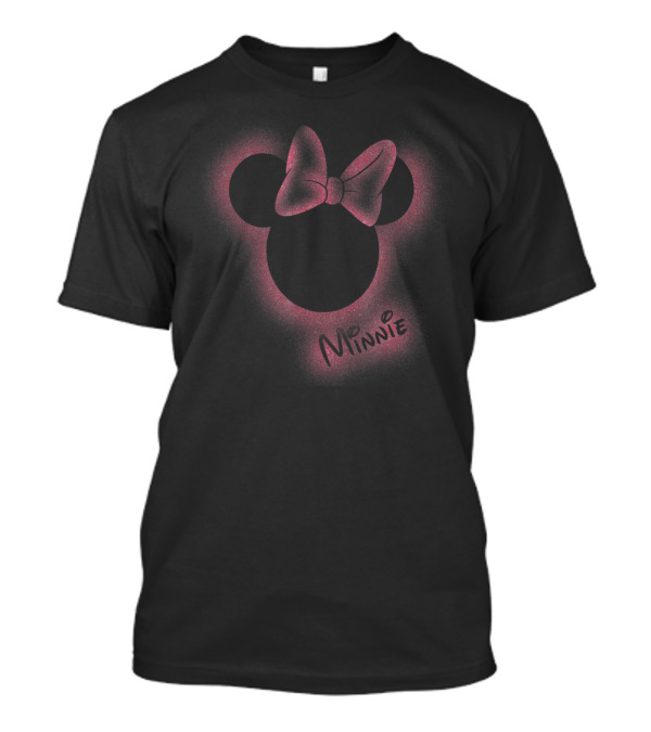 Disney Minnie Mouse Pink Bow Stencil T-Shirt