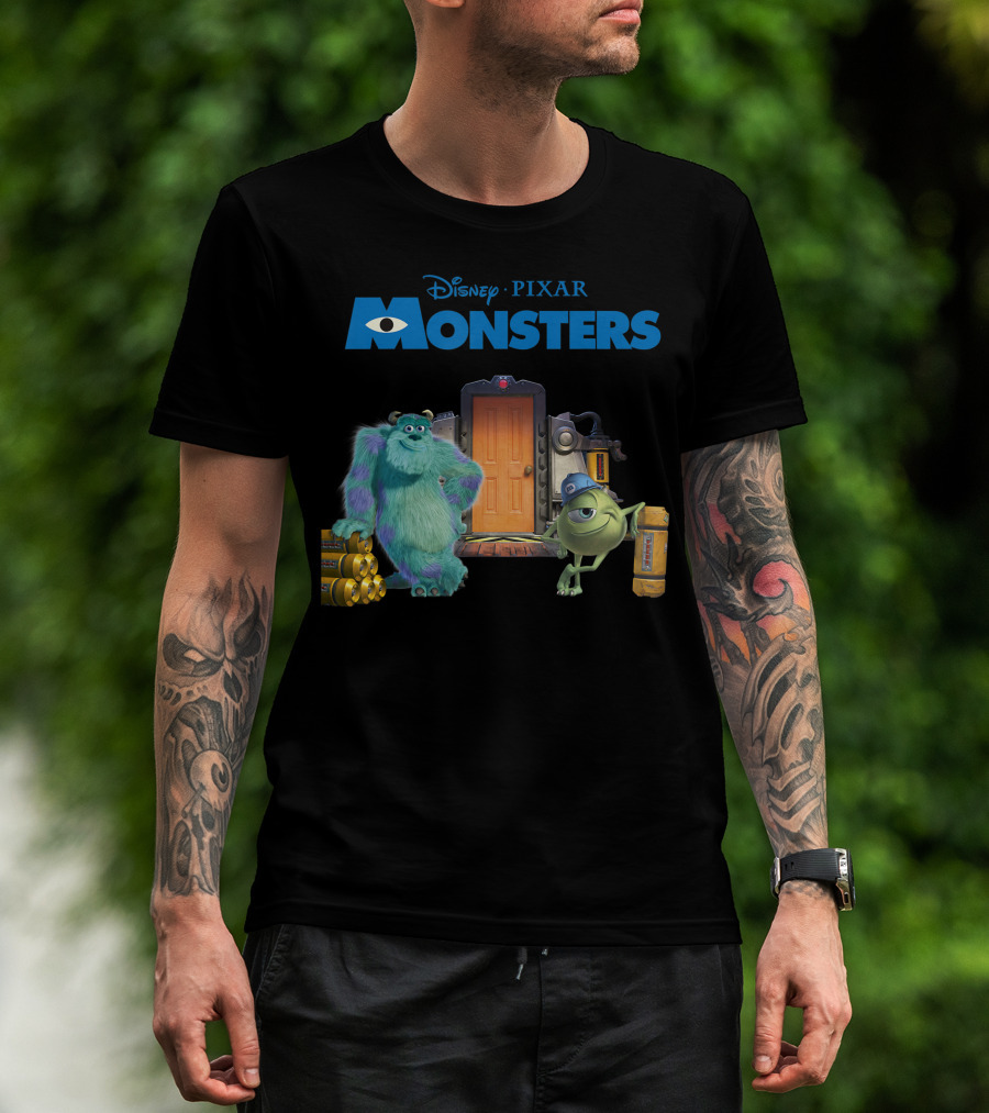 Disney Pixar Monsters Inc Door Scream Factory Sulley Mike T-Shirt