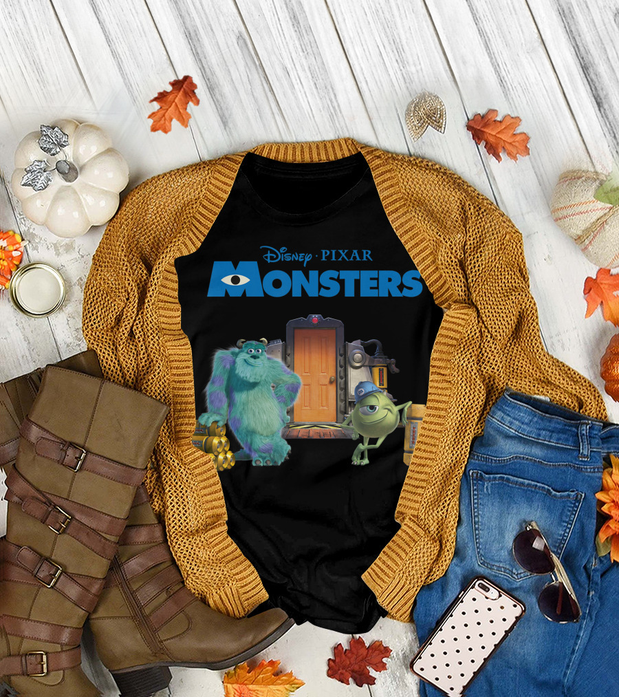 Disney Pixar Monsters Inc Door Scream Factory Sulley Mike T-Shirt