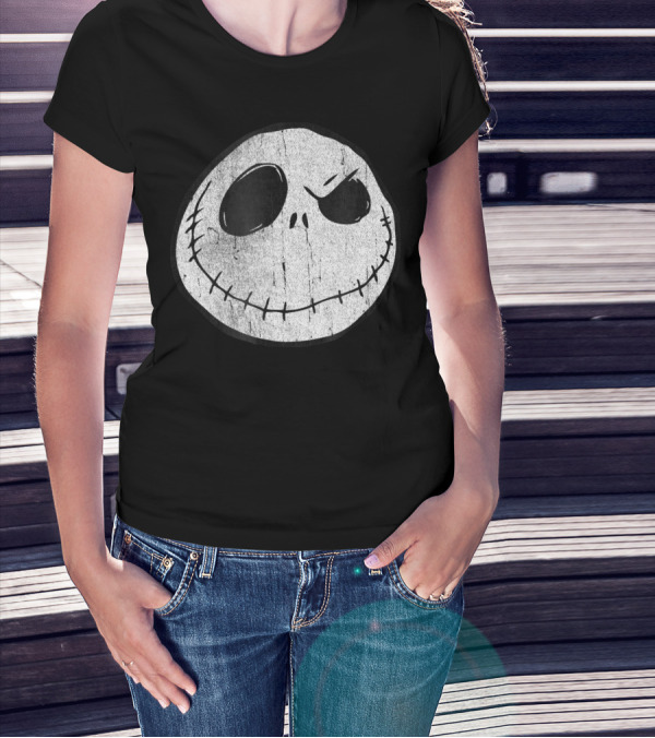 Jack Skellington Face Disney Nightmare Before Christmas T-Shirt
