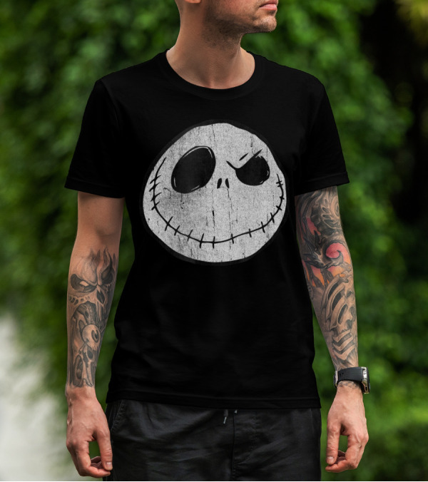 Jack Skellington Face Disney Nightmare Before Christmas T-Shirt