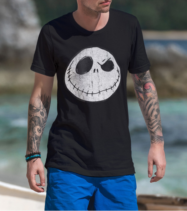 Jack Skellington Face Disney Nightmare Before Christmas T-Shirt
