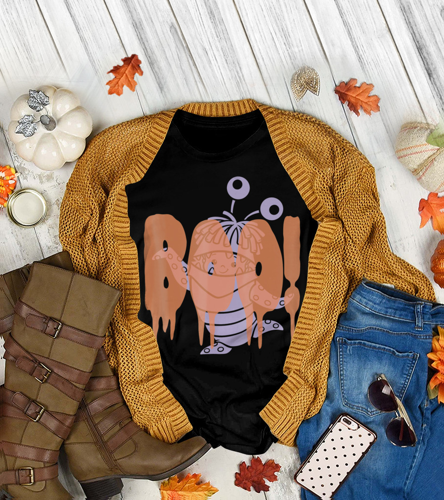 Disney Pixar Monsters Inc Boo Dripping Halloween Text T-Shirt