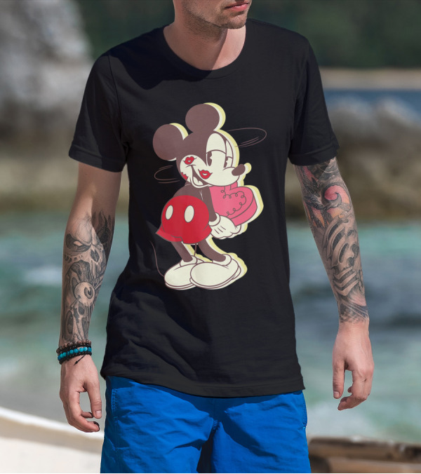 Disney Vintage Mickey Mouse Heart-Eyed Dizzy Love T-Shirt
