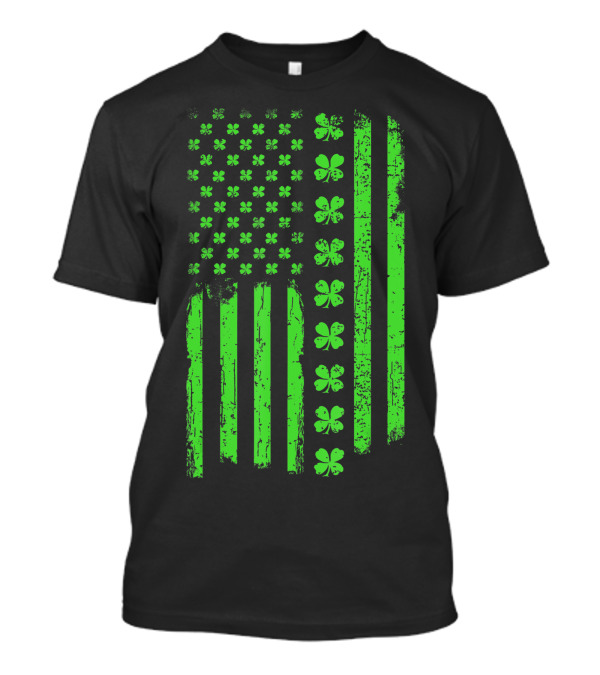 Irish American Shamrock Flag St Patricks Paddy Day T-Shirt