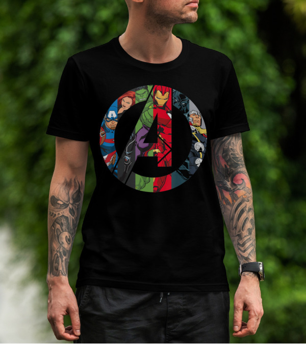 Marvel Avengers Captain America Black Widow Hulk Iron Man Thor Black Panther T-Shirt