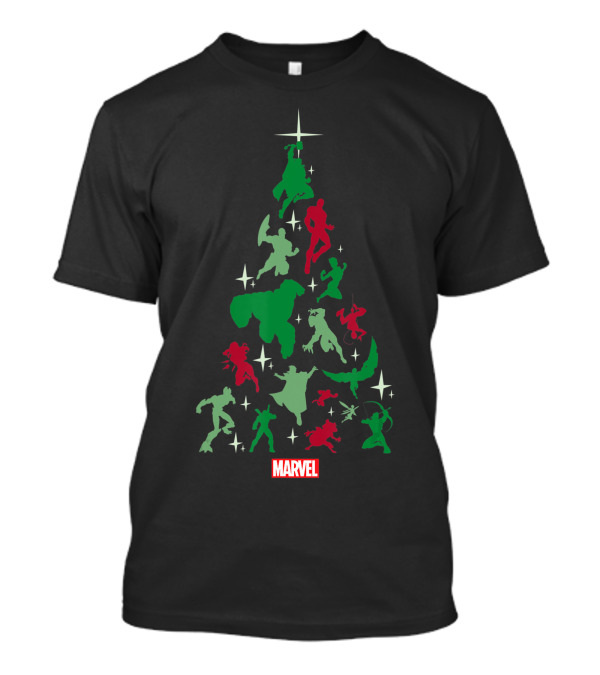 Marvel Avengers Guardians Christmas Tree T-Shirt