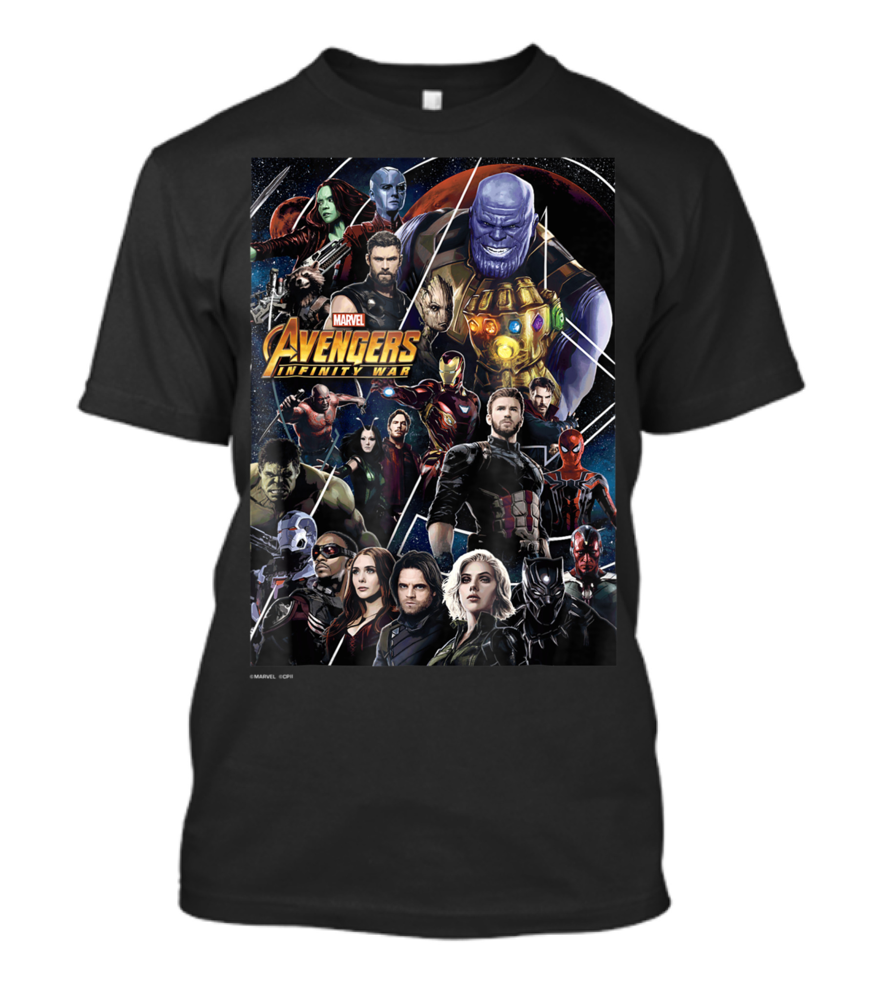 Marvel Avengers Infinity War Iconic Character Group T-Shirt