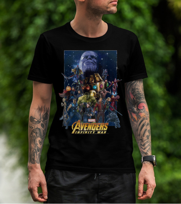 Marvel Avengers Infinity War Iconic Heroes And Villains Assemble T-Shirt