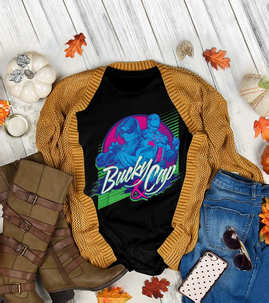Bucky And Cap Marvel Best Friends Captain America Bucky Barnes T-Shirt