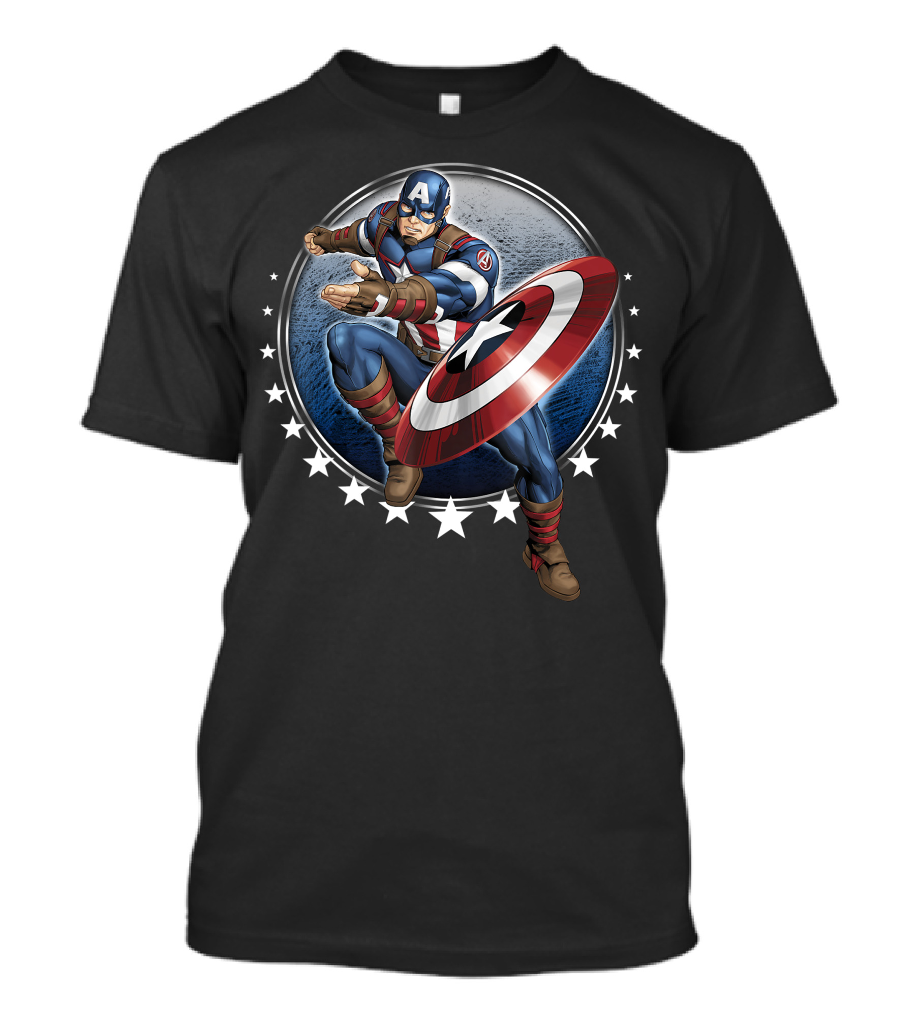 Marvel Captain America Shield Throw With Stars T-Shirt