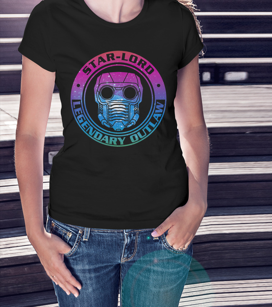 Star-Lord Legendary Outlaw Galactic Helmet Marvel Guardians Of The Galaxy T-Shirt