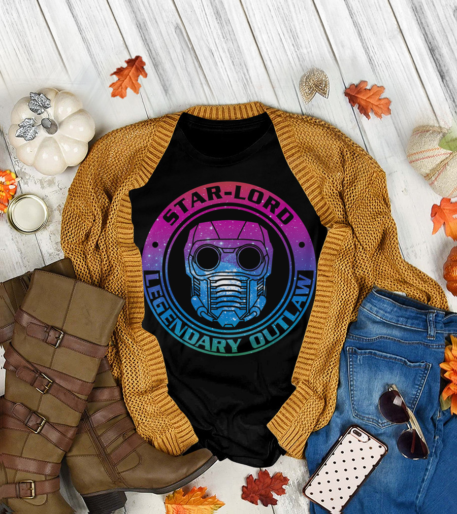 Star-Lord Legendary Outlaw Galactic Helmet Marvel Guardians Of The Galaxy T-Shirt