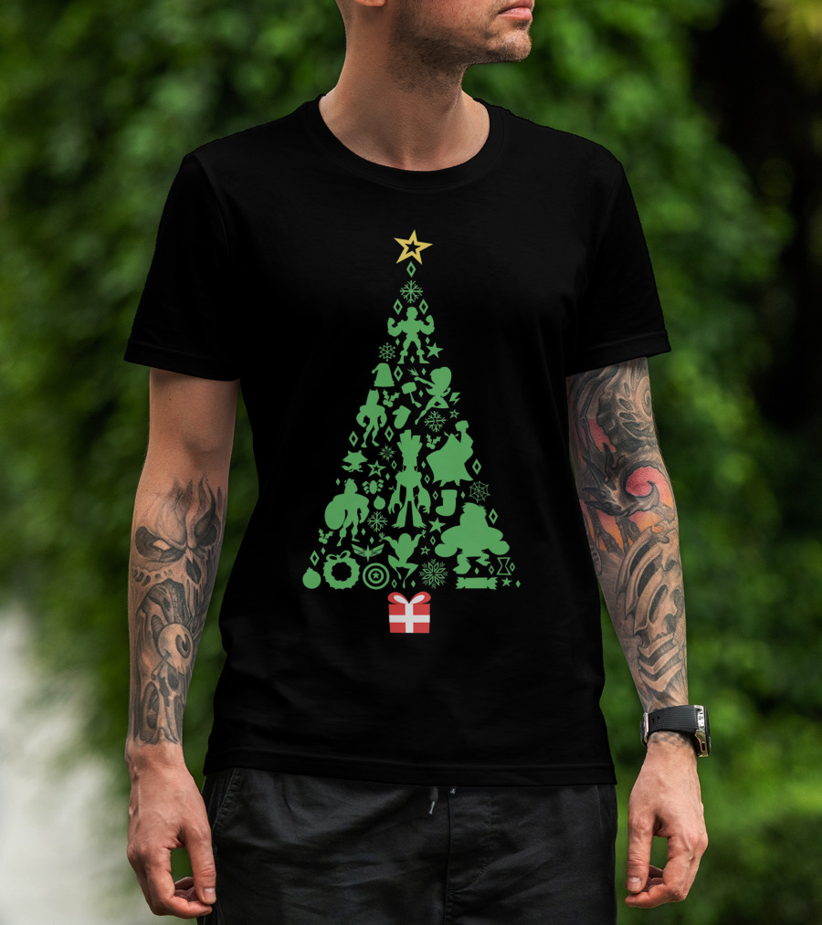 Marvel Holiday Super Heroes Christmas Tree T-Shirt
