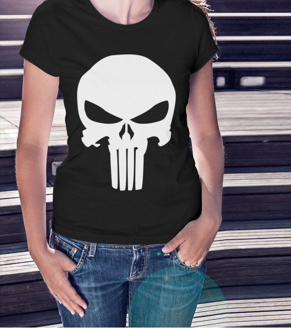 Marvel Punisher Classic Skull Symbol Iconic T-Shirt