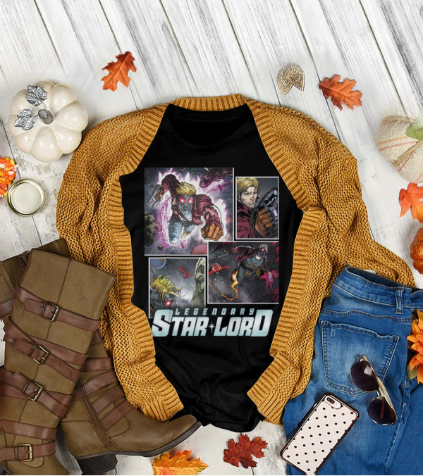 Legendary Star Lord Marvel Guardians Of The Galaxy Collage T-Shirt