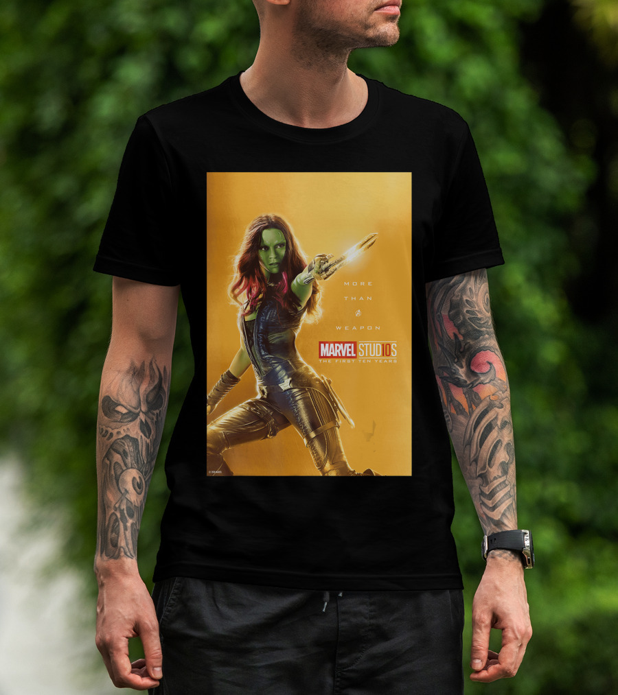 Marvel Studios The First Ten Years More Than A Weapon Gamora T-Shirt