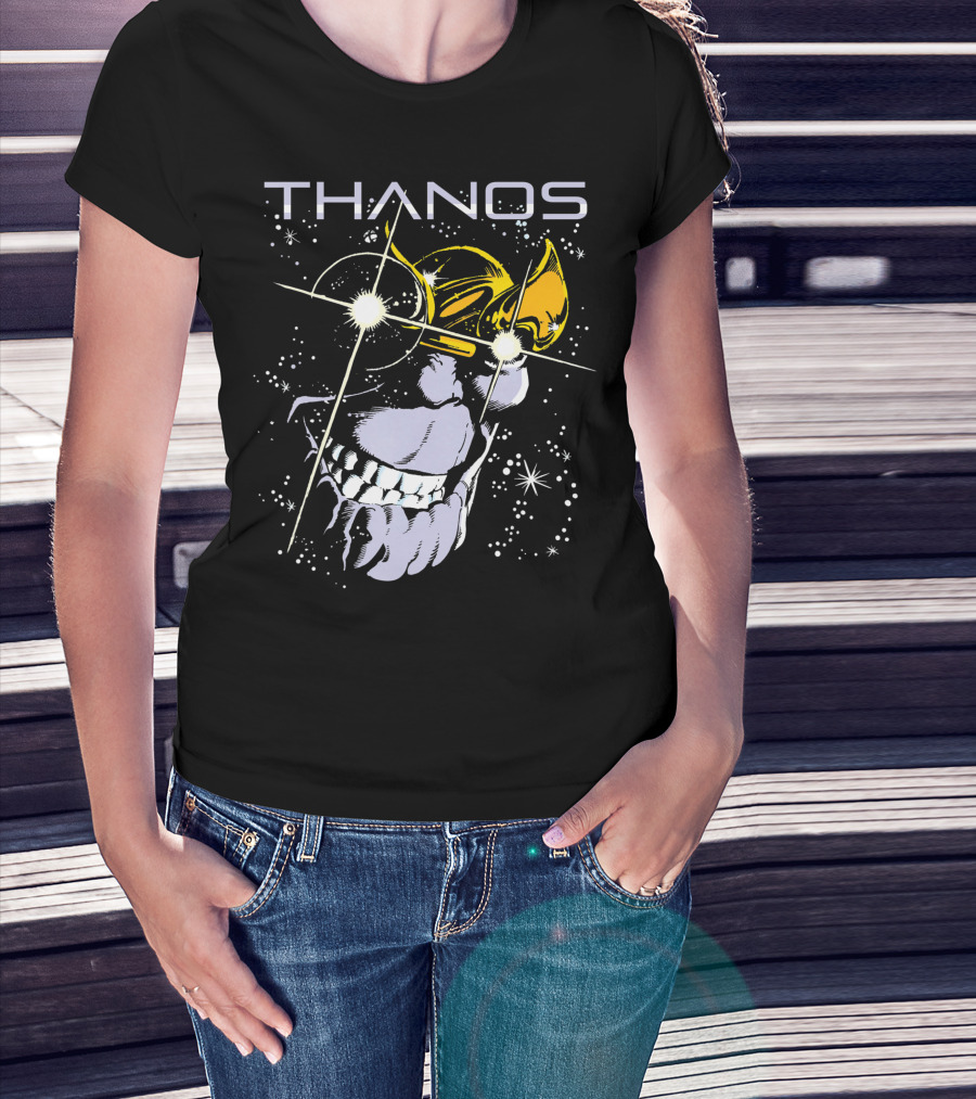 Marvel Thanos Smirking In Space Stars Comic T-Shirt