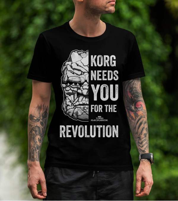 Marvel Thor Ragnarok Korg Needs You For The Revolution T-Shirt