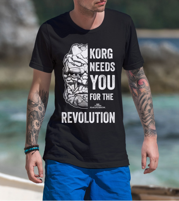 Marvel Thor Ragnarok Korg Needs You For The Revolution T-Shirt