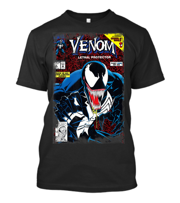 Venom Lethal Protector Vintage Comic Book Cover Marvel Starring Spider-Man Part One Of Six T-Shirt