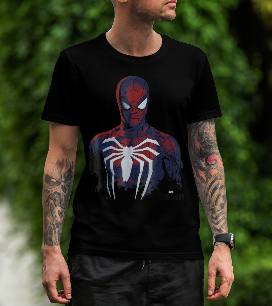 Marvel Spider-Man Game Grunge Suit Iconic T-Shirt