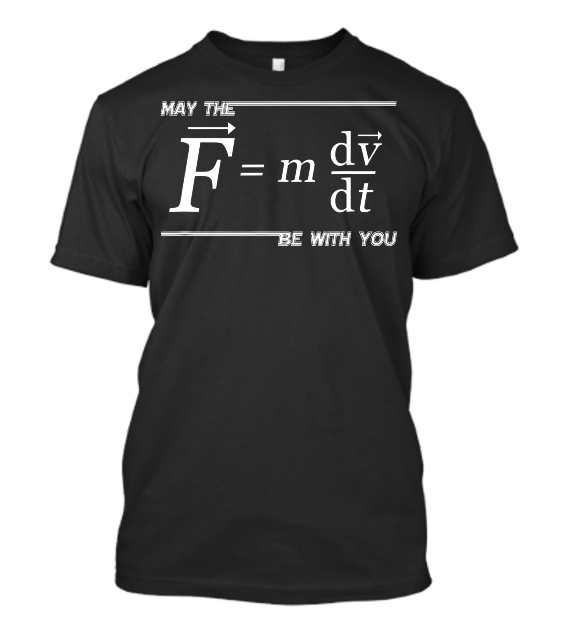 May The Force F=mdv/dt Be With You Physics Science T-Shirt