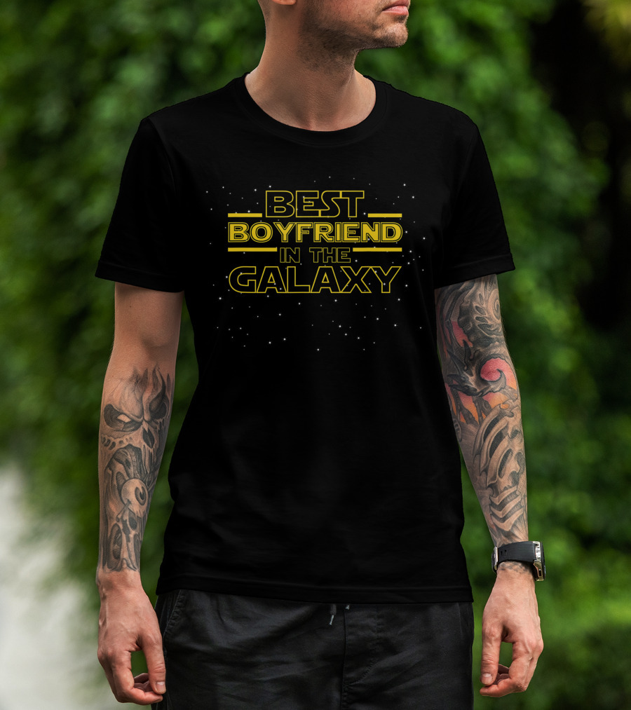 Best Boyfriend In The Galaxy Birthday Mens Boyfriend T-Shirt