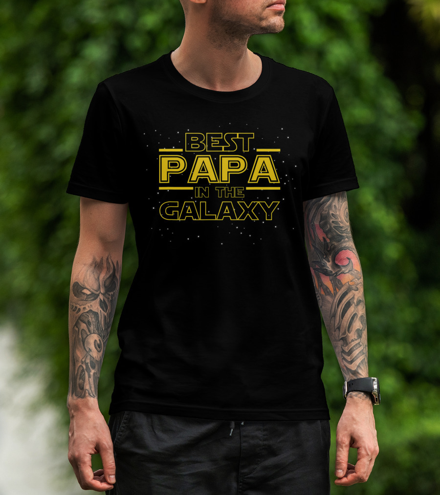 Best Papa In The Galaxy Star Wars Birthday Men's T-Shirt