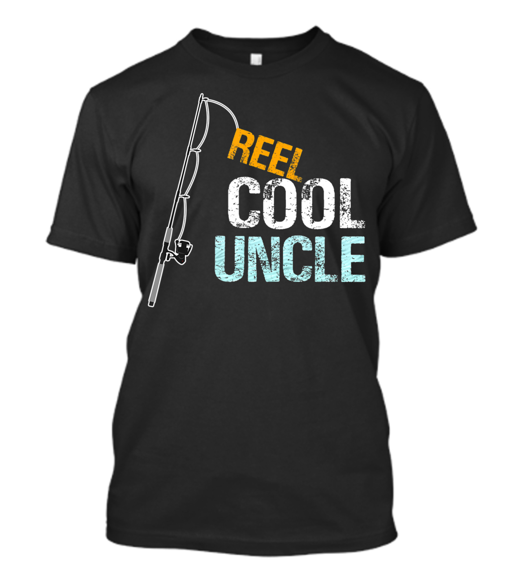 Mens Reel Cool Uncle Fishing Rod Nephew Niece T-Shirt