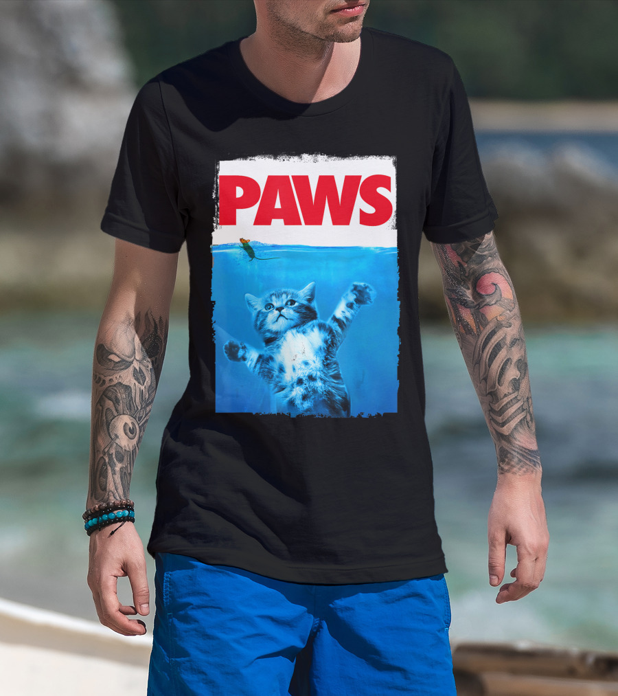 Paws Cat And Mouse Cute Cat Lover Top T-Shirt