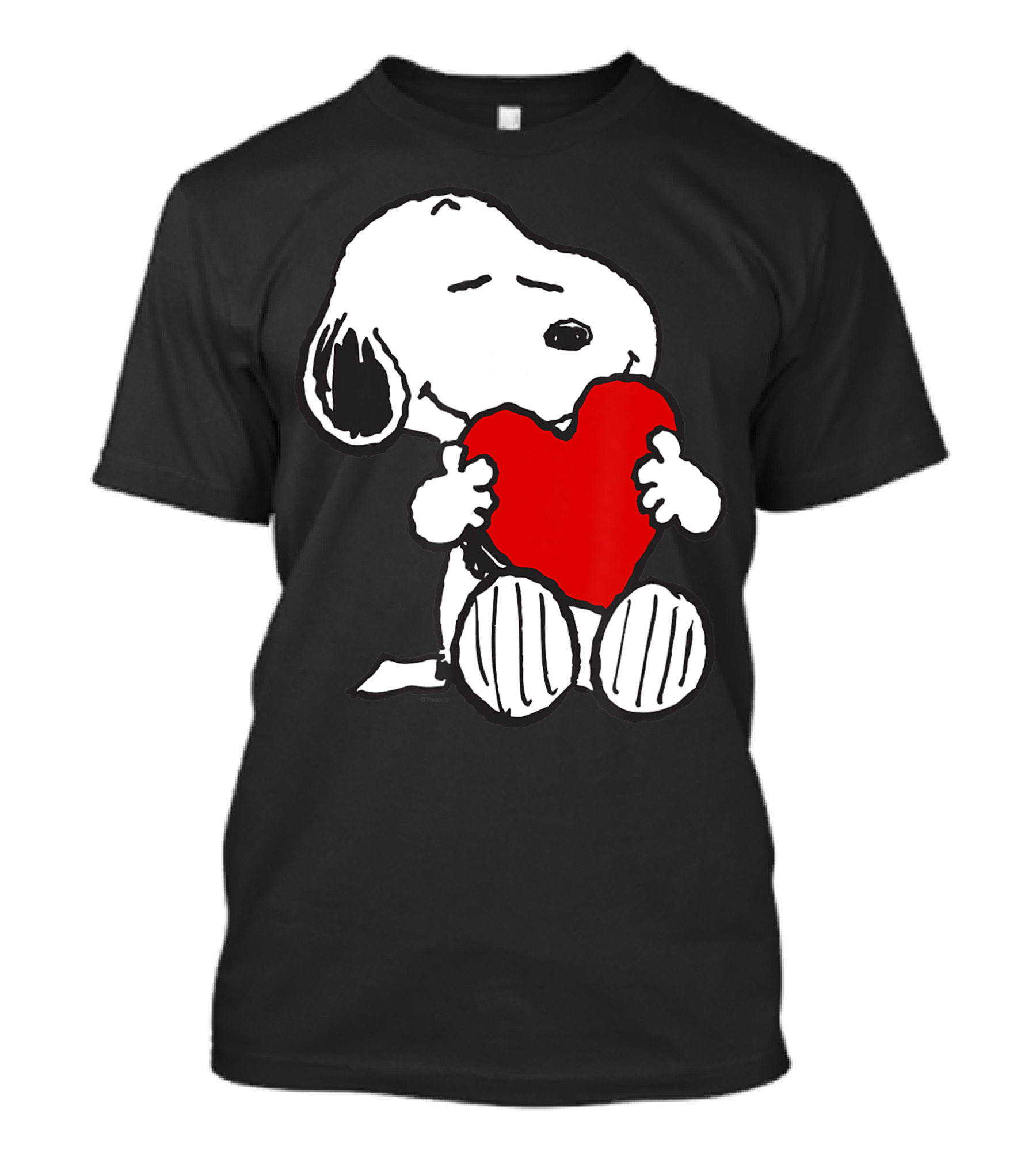 Peanuts Snoopy Valentine Heart Hugging Image T-Shirt