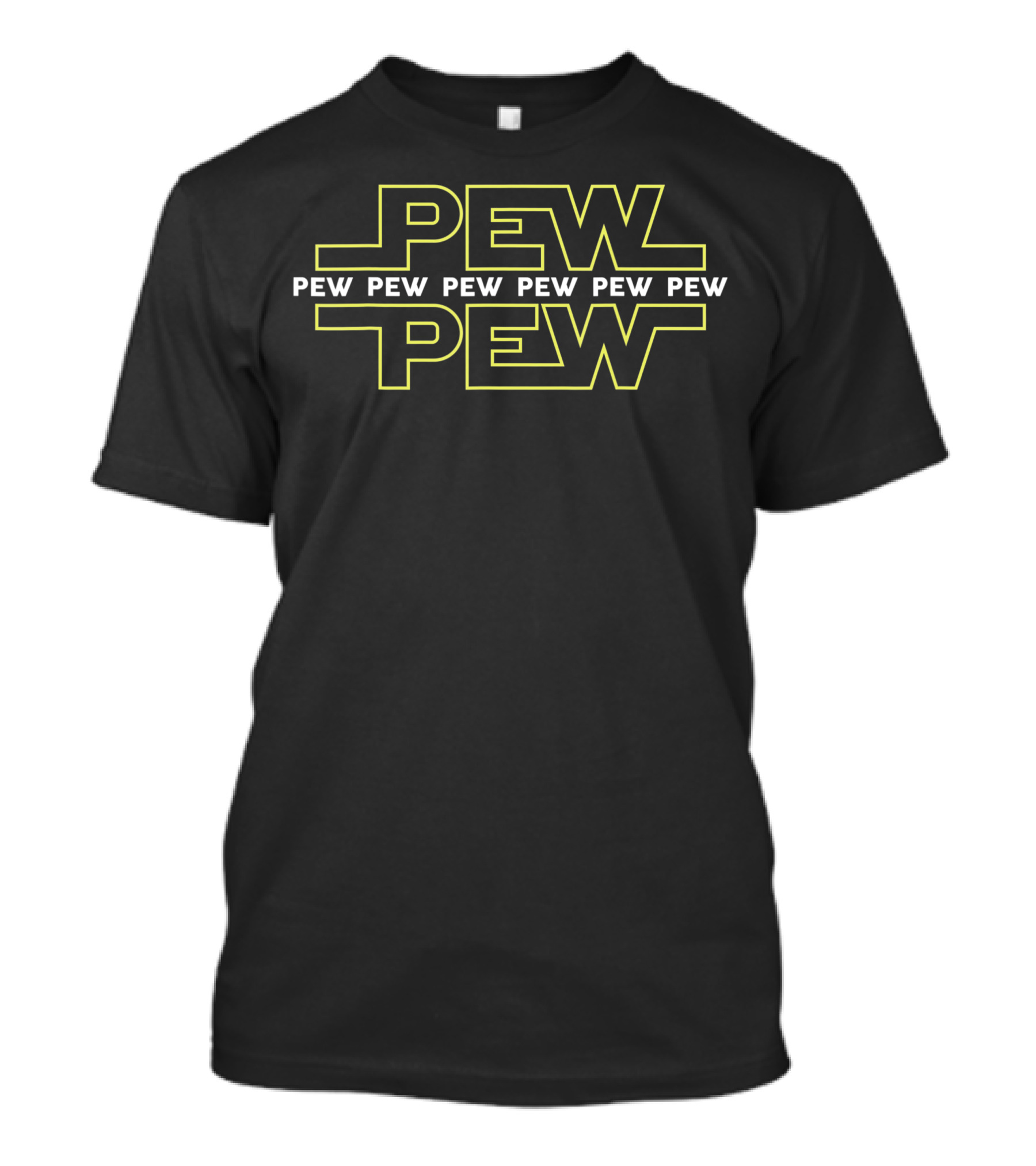 Pew Pew Pew Star Wars Parody Design Women And Children T-Shirt