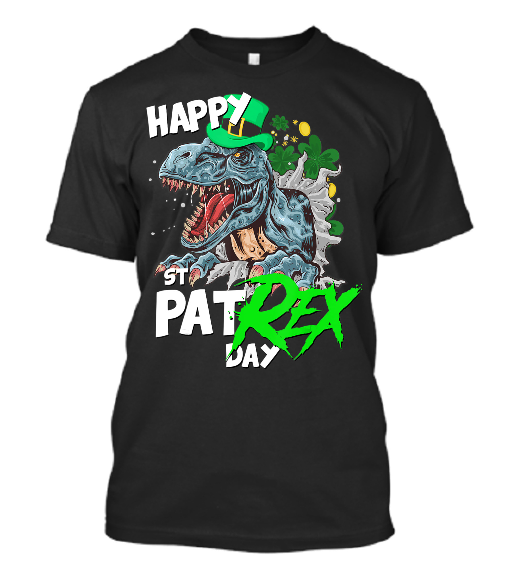 Happy St Pat Rex Day Dinosaur T-Shirt