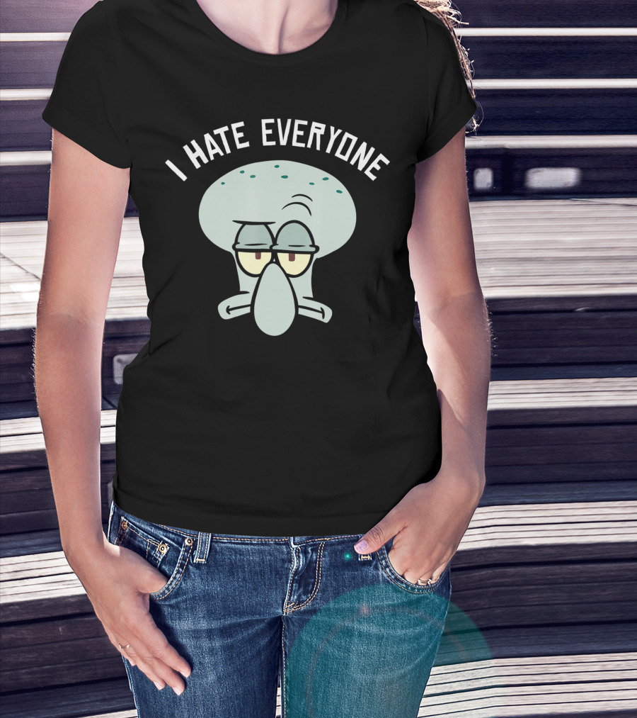 Spongebob Squarepants Squidward I Hate Everyone Grumpy Mood T-Shirt