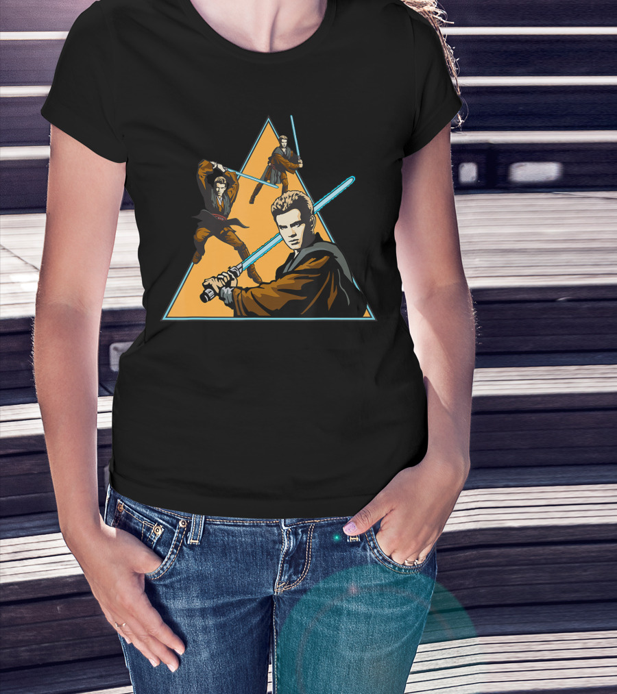 Star Wars Anakin Skywalker Jedi Lightsaber Action T-Shirt