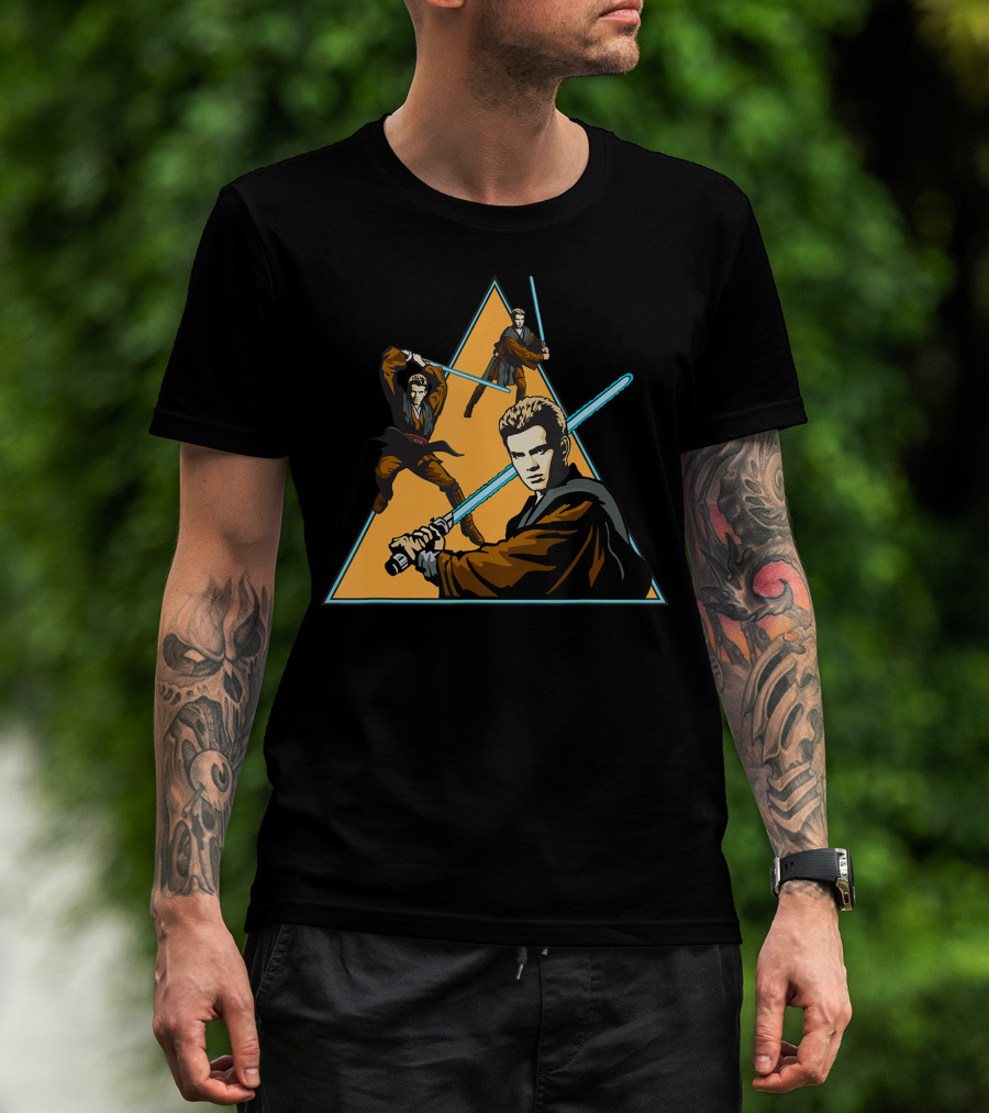 Star Wars Anakin Skywalker Jedi Lightsaber Action T-Shirt