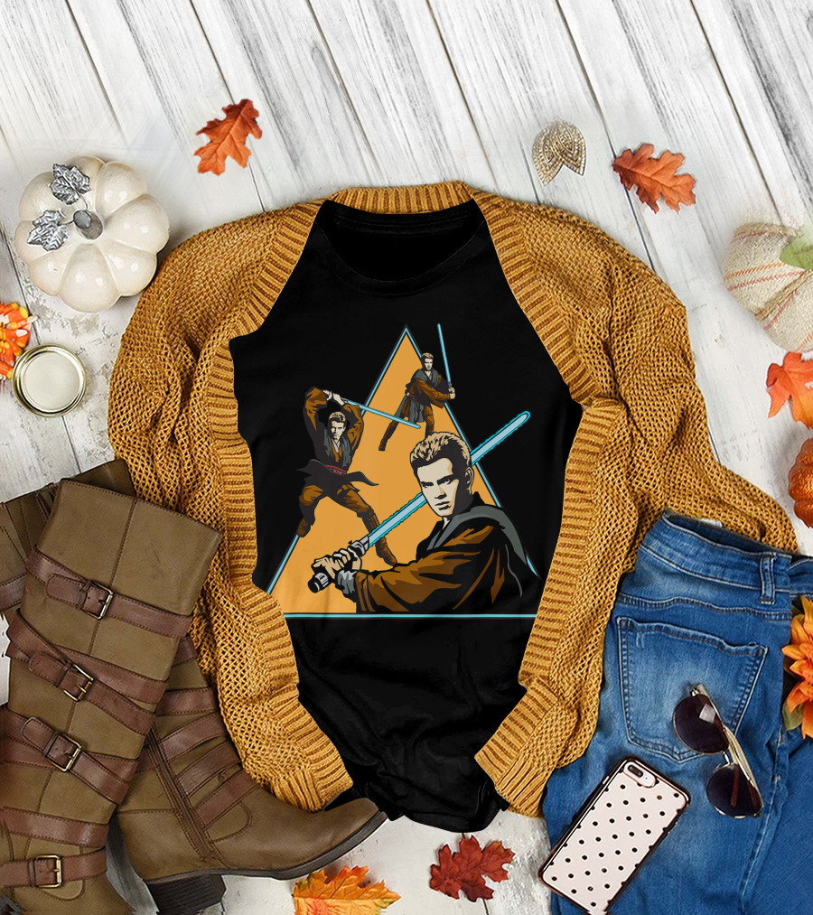 Star Wars Anakin Skywalker Jedi Lightsaber Action T-Shirt