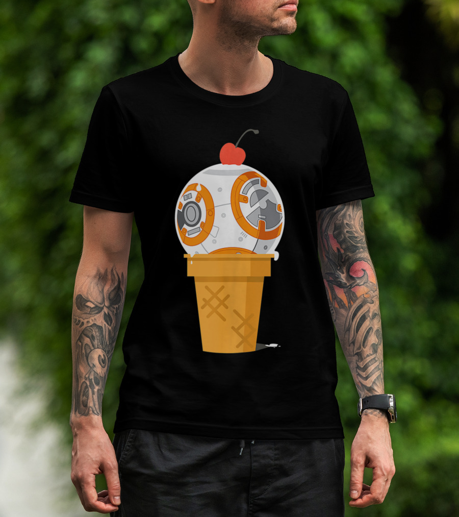 Star Wars BB-8 Ice Cream Cone With Cherry On Top T-Shirt