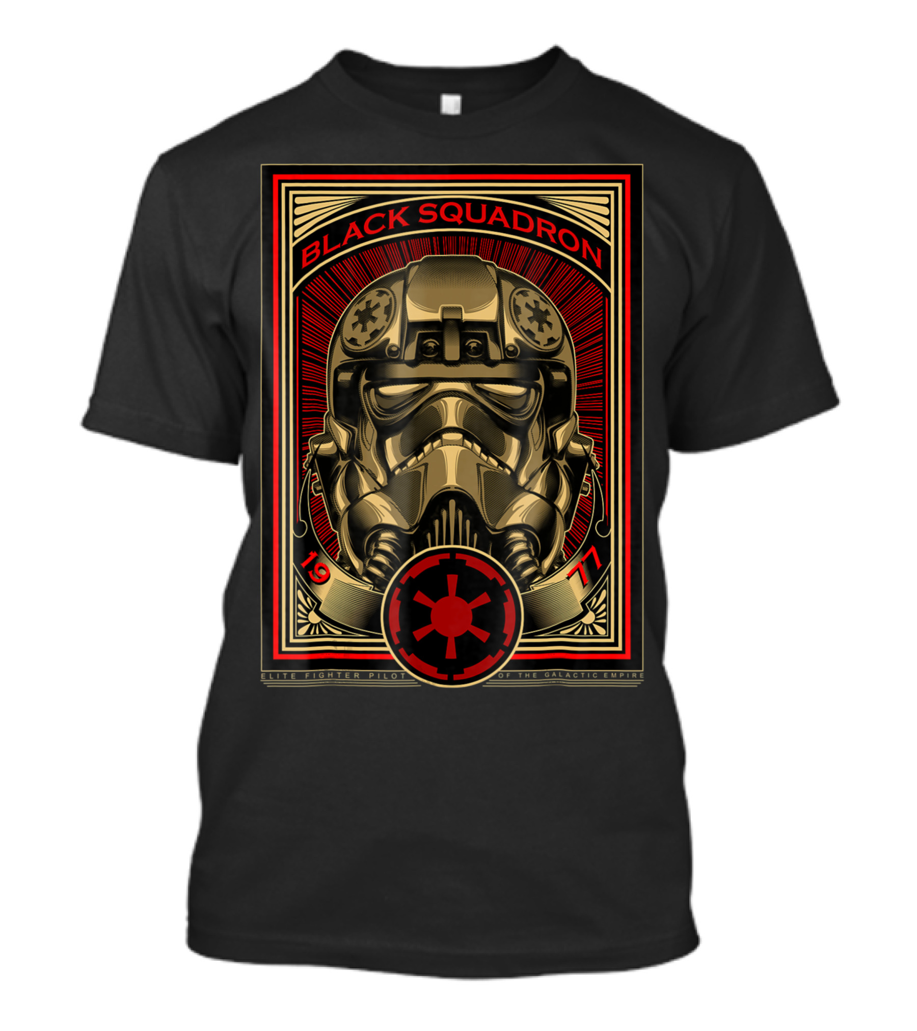 Black Squadron Elite Fighter Pilot Of The Galactic Empire 1977 T-Shirt