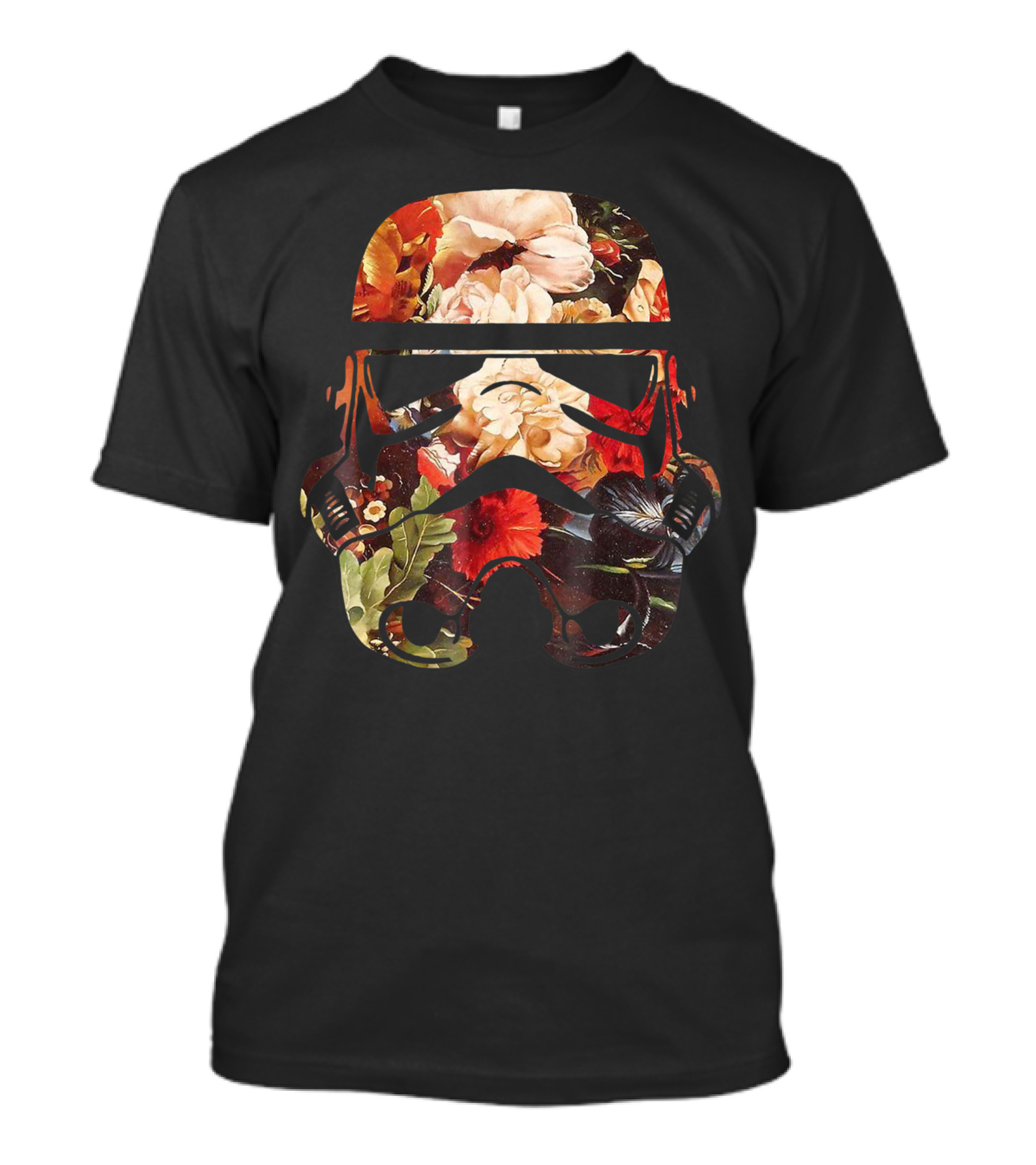 Star Wars Stormtrooper Helmet Floral Pattern Blossoms T-Shirt