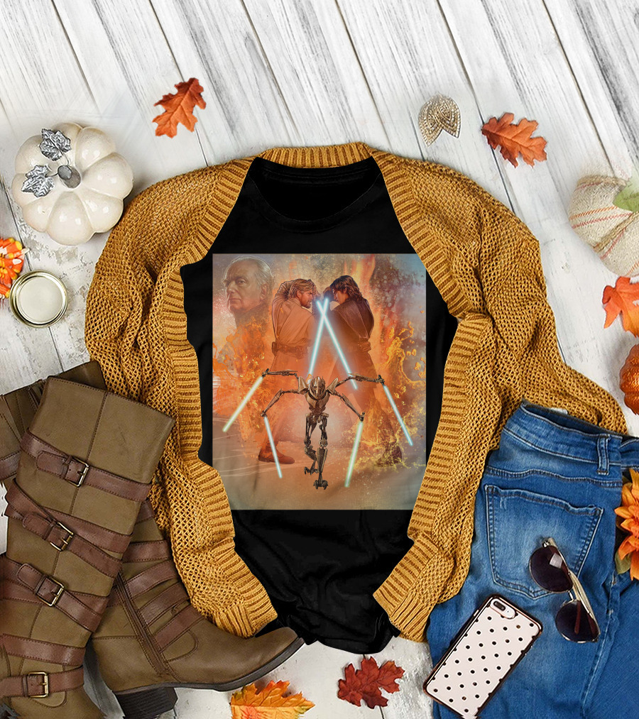 Star Wars Celebration Revenge Of The Sith Mural with General Grievous and Duel T-Shirt